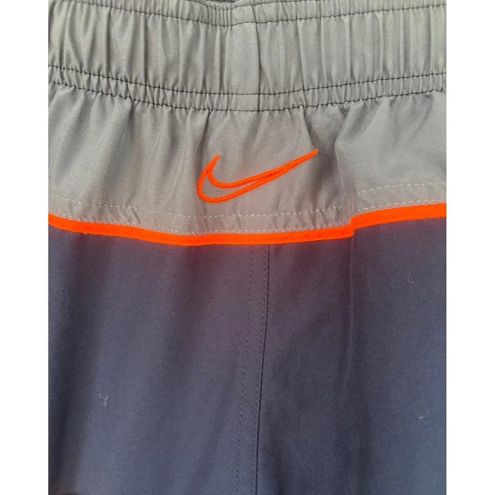 Nike Mens Athletic Shorts Navy Blue Orange Grey Running Training Size L - Picture 4 of 9